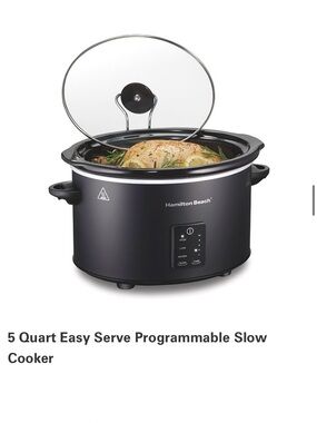 Hamilton Beach Black Programmable Slow Cooker